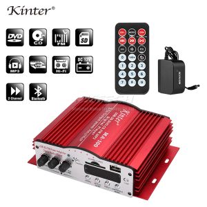 Amplificador MA100 Kinter Car Player de audio Potencia Amplificador 2X 25W Hifi Stereo Basco Treble SD USB CD DVD MP3 FM Home Audio Clase AB