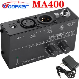 Amplificateur MA400 Préamplificateur Microphone Préamplificateur Préamplificateur Mélangeur de moniteur personnel avec une alimentation électrique 12V