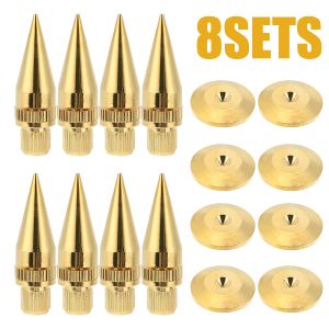 Amplificateur Mayitr 8SETS PRÉSORTIS SPIKE GOLDEN COPPER ISOLATION CONE PEED + PADS DE BASE DISCS DE PLANCES POUR M6 * 36 Hifi enceintes