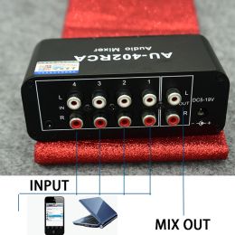 Amplificateur Mélangeur audio stéréo des mangeurs de viande (4 Sortie 1 Entrée) Mélange multicanal Source du réverbérateur Switch Free 3,5 mm Interface RCA DIY
