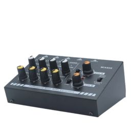 Amplificateur Mix800 Sound Mixer Audio Amplificateur Ultracompacact 8 canaux mono stéréo 1/4 "TRS pour PC Record Record Audio Line Mixer