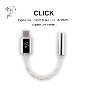 Amplificateur Moondrop Cliquez sur Typec vers 3,5 mm Mini USB DAC / AMP Câble audio Prise en charge LinEControl pour le téléphone Android