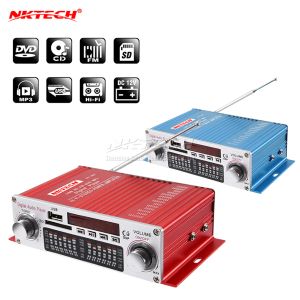 Amplificateur nktech Hy602 Car Digital Player Power Power Power Amplificateur 2CH 20W RMS DSP HIFI STEREO TF USB FM DVD MP3 IR Volume de tonalité distante Home