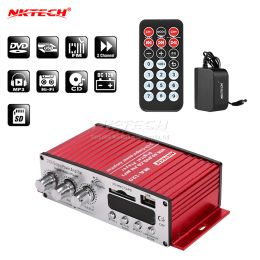 Amplificador NKTech MA120 Audio digital Reproductor de audio Amplificador Mini 2x20W Hifi Stereo Bass SD USB CD DVD MP3 FM Preamplificador de inicio