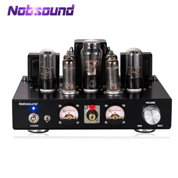Amplificador Nobsound hifi hifi 6p1 Tubo de vacío Amplificador integrado Amplificador de auriculares Auriculares de clase A de clase A Black 12W + 12W