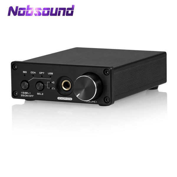 Amplificador Nobsound HIFI Dual ES9038Q2M USB DAC Coaxial / óptico Digital a Analógico Convertidor D / A Auricador de audio Auriculares Amplificador