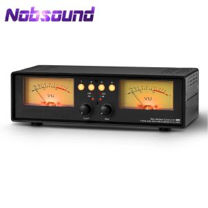 Amplificateur Nobsound Mic + Line Analog Dual Vu Meter Niveau sonore Panneau DB Affichage de la boîte de commutateur audio audio Box Musique Spectrum Visualiz pour Spectrum