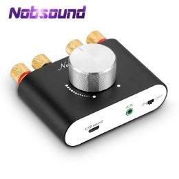 Amplificateur Nobsound mini Bluetooth 5.0 TPA3116 Amplificateur numérique HIFI Stéréo Récepteur audio Ample 50W + 50W Amplificateurs de son de voiture