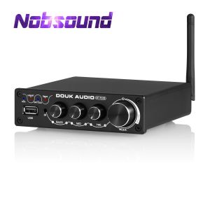 Versterker Nobsound Mini USB/Coax/Opt Digital Amplifier Bluetooth 5.0 Receiver Home Desk Receiver Audio Power Amp Music Player 200W