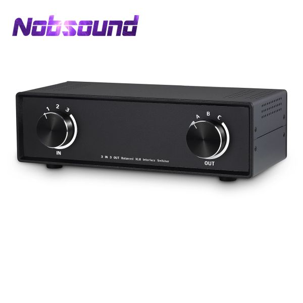 Amplificador NobSound Passive 3In3out Stereo XLR Box Box Box Manual Converter para reproductor de CD / preamp / amplificador