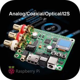 Amplificador Nvarcher Hifi DAC Decoder Raspberry Pi Coaxial Fiber Optic I2S Digital Sound Card 384KHz 32bit