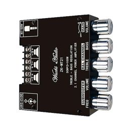 Amplificateur Retail ZKMT21 2.1CHANNEL BT5.0 + AUX DIGITAL POWER AMPIFIER MODULE TPA3116 50WX2 + 100W AMPLIFICATION SÉCURITÉ HIGHPOWER STÉRÉO