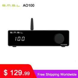 Amplificateur SMSL AO100 Amplificateur d'alimentation 70W * 2 Bluetooth 5.0 Subwoofer PRE OUT POUR 2.1 Modes EQ System MA12070 AMP POWER avec télécommande