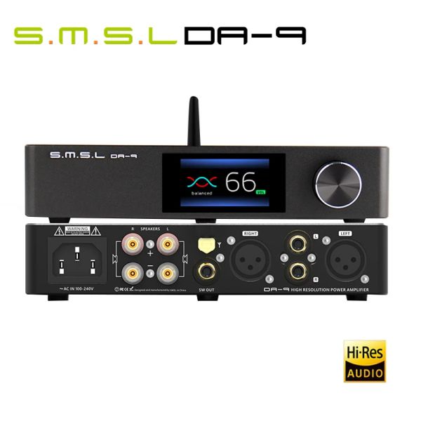Amplificateur SMSL DA9 Amplificateur de haute qualité Bluetooth 5.0 AMP APT X Prise en charge DA9 avec télécommande SU9 SH9