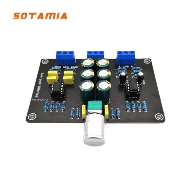 Amplificateur Sotamia AC12V Low Pass Subwoofer Enceinte Filtre Diviseur de croisement électronique NE5532 Préamplificateur Subwoofer Préamplificateur Audio mini préampli