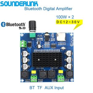 Amplificador SounderLink XHA105 Bluetooth 5.0 Amplificador digital TDA7498 Tablero 2x100W Audio Audio Amp Módulo TF Tarjeta Aux Hifi
