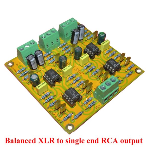 Amplificateur stéréo 2Channel équilibré xlr à une seule carte de circuit circuit RCA à une seule distorsion faible et faible bruit pour l'amplificateur audio