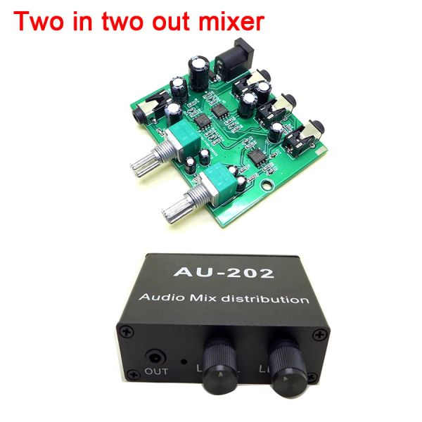 Amplificateur Stéréo Audio Mixer Two in Two Source Source Volume Control pour les amplificateurs d'alimentation du casque