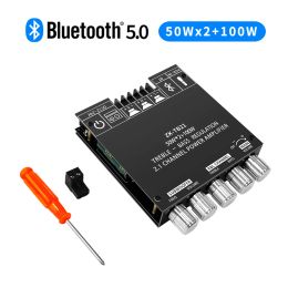 Versterker TB21 Bluetooth Sound Power Amplifier Board 2.1 Channel Mini Wireless Audio Digital AMP -module 50WX2+100W Subwoofer TPA3116D2