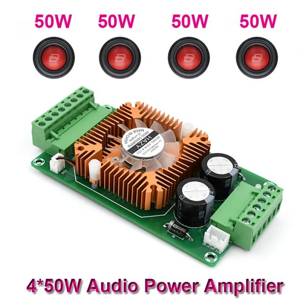 Amplificateur TDA7388 4 * 50W Amplificateur de haute puissance Automotive Audio 10W ~ 100W HIFI DIY STÉRÉO CAR 4.0 Channeaux Home Theatre numérique Amp