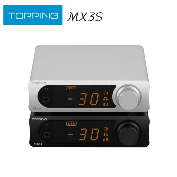 Amplificateur Topping MX3S Amplificateur Prise en charge de l'entrée Bluetooth 62W * 2 Merus Classe D 700MW * 2 HPA Power avec télécommande