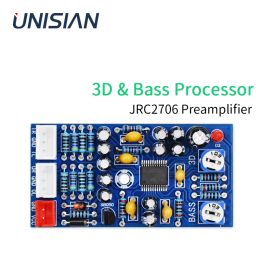 Versterker Unisian JRC2706 Audio voorversterker 3D Sound Reverb Board Bass Control Tone Board Subwoofer Processor Preamp DC1224V