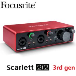 Amplificateur a mis à niveau une nouvelle focus Scarlett 2i2 3e génération d'enregistrement professionnel carte son