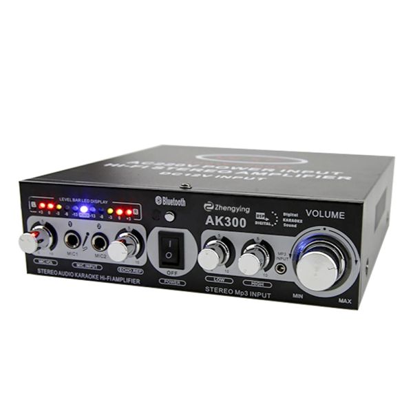 Amplificador Bluetooth 5.0 Audio Potencia Amplificador Estereo RECEPTOR AMPLIFICADOR DE ALTA ALTA AMPLIFICADOR 200W AMPLIFICACIÓN DE ENERGÍA DUAL CANAL