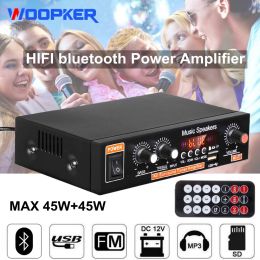 Amplificador Woopker 800W Audio Amplificador G30 Inicio digital Potente Bluetooth Hifi Subwoof Amplificador Música Soporte TF FM AUX