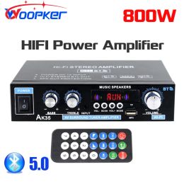 Amplificateur Woopker AK35 800W Amplificateurs numériques à domicile 100240V 12V BASS POWER BLUETOOTH AMP HIFI FM Subwoofer