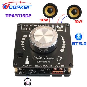 Amplificateur Woopker Bluetooth 5.0 TPA3116D2 Digital Power Audio Amplificateur Board 100WX2 50WX2 AMP Home Theatre AUX 502H 1002M 502M