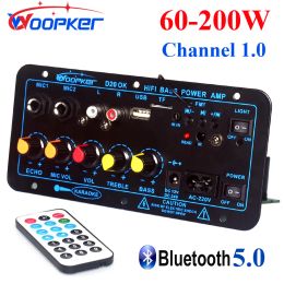 Amplificateur Woopker D20 Bluetooth Amplificateur Board 60200W AMP Subwoofer pour audio / voiture / camion / RV / Camper USB FM Radio TF Player