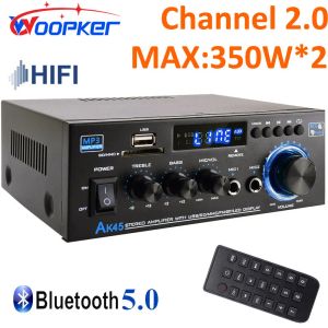 Amplificateur Woopker Hifi Digital Amplificateur AK45 Bluetooth MP3 Channel 2.0 Ampli son