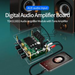 Versterker XHM570 TPA3116D2 Versterker Board 80W*2 Digitale stereo Audio Sound High Power Amp Tone Board Volumeregeling met Case