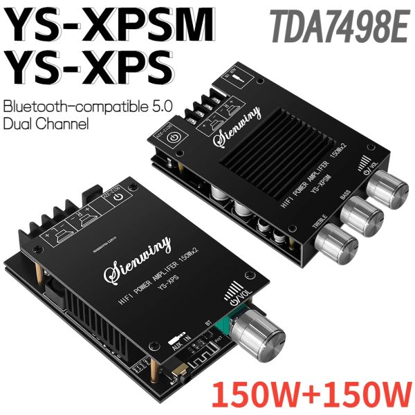 Amplificateur YSXPSM YSXPS Digital Audio Power Amplier Board Module 2x150W TDA7498E Bluetooth Compatible 5.0 Ample de basse Treble à double canal