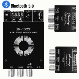 Amplificateur ZK1602T 2.0 Channel Bluetooth 5.0 Module d'amplificateur de puissance audio TDA7498E Stéréo Subwoofer High Bass Réglage de l'amplificateur