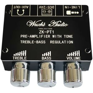 Versterker ZKPT1 Bluetooth 5.0 Audio -ontvanger Decoder Decoder -Tone Board Volume -controller Treble Bass Tonal Preamp AMP Knop voor versterker