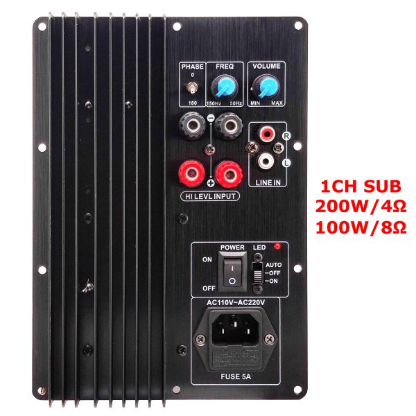 Amplificateurs 110220V 200W 100W Subwoofer Digital Power Amplificateur Board Power Power Amplificateur Hifi Hifi Pure Bass 1ch 4OHM 8OHM