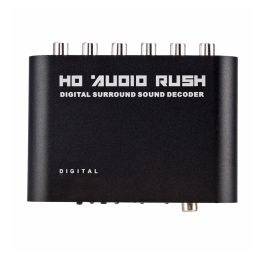 Versterkers 5.1 CH Audiokanaal HD Audio -decoder naar RCA DTS AC3 Optische digitale versterker Analoge converte -versterker HD Audiorush -adapter