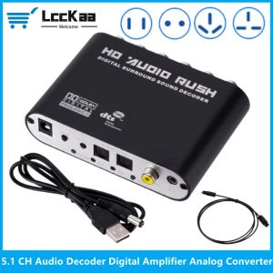 Amplificateurs 5.1 CH Amplificateur de décodeur Audio Amplificateur SPDIF coaxial vers RCA DTS AC3 Amplificateur numérique Optical Convertisseur analogique audio coaxial vers 6RCA