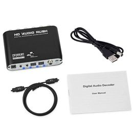 Versterkers 5 1 Kanaals Audio Converter Hd Digitale Dac 5.1 Audio Decoder Fiber Coaxiale Rca Analoge Converter Geluid Audio Adapter Versterker