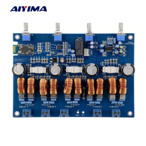 Amplificadores Aiyima Bluetooth Compatible TPA3116 Audio Board de audio Clase D Amplificador 4x50W+100W Audio Audio Subwoofer