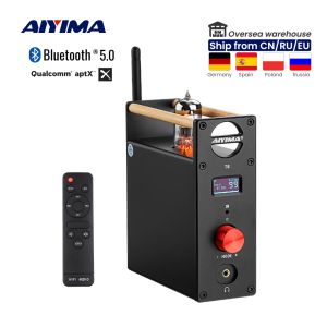 Versterkers aiyima T8 buisversterker Bluetooth -voorversterker Decoder Hifi Audio voorversterkerige hoofdtelefoonversterker USB DAC Optische coaxiale RCA -ingang