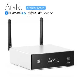 Amplificateurs Arylic A50 + Amplificateur sonore sans fil 50W * 2 MINI HIFI STÉRÉO BLUETOOTH Amplificateur Amplificateur Amplificateur Multiroom Power Audio