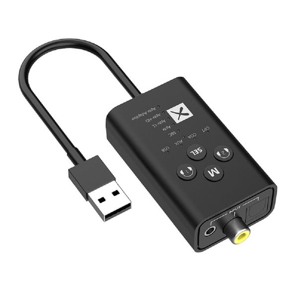 Amplificateurs Bluetooth 5.2, transmetteur Audio à faible latence, prend en charge la Fiber coaxiale USB Aux 2 en 1, adaptateur Audio Aptx T9 pour téléviseur et PC