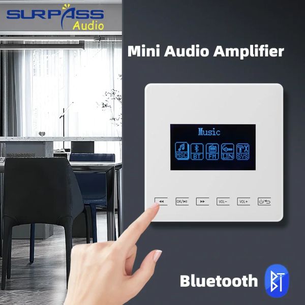 Amplificateurs Bluetooth Wall Amplificateur Mini Bluetooth Amplificateur Home Audio System TouchKey Backed Music Player Connectez à la télévision NUSPOS