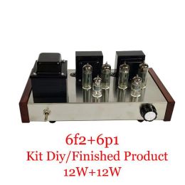 Versterkers bries audio 6f2 6p1 vacuumtube versterker diy kit hifi klasse A audioversterker hoog vermogen 12w*2 push pull tube amp 2 kanaal