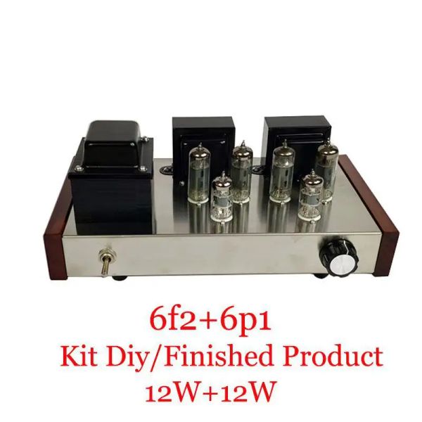 Amplificateurs Breeze Audio 6F2 6P1 Vacuumtube Amplificateur Kit de bricolage HIFI Classe A amplificateur Audio High Power 12W * 2 PUSH PULT TUBE AMP 2 CALAP