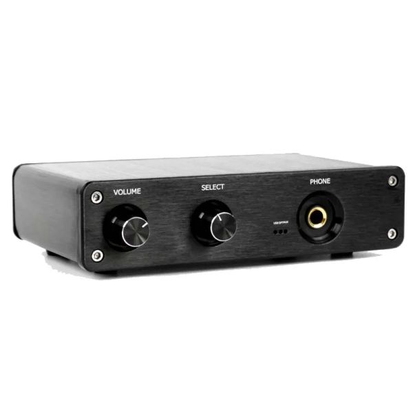 Amplificateurs DLHIFI PCM5100 MS8416 DC12V 24BIT 192K Entrée USB optique NE5532 OPAMP DAC avec cas pour l'amplificateur HIFI