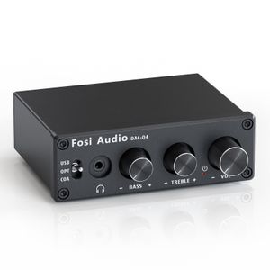 Amplificadores Fosi Audio Q4 Mini estéreo USB Gaming DAC Amplificador de auriculares Adaptador convertidor para HomeDesktop PoweredActive Speakers 221027